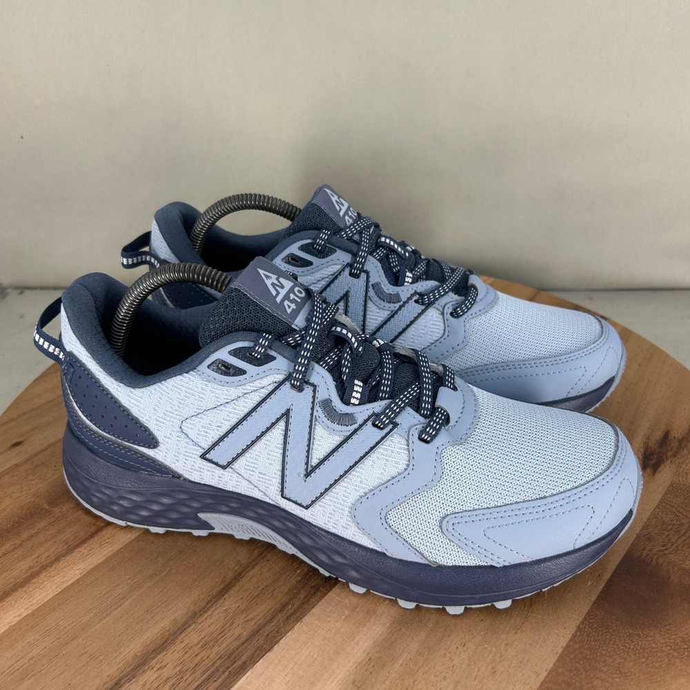 New Balance 410v7 Trail Running Shoes Light Blue Navy WT410HT7 Womens 11 Wide D